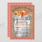 Crawfish Couples Baby shower Invitation Kaart (Voorkant / Achterkant)