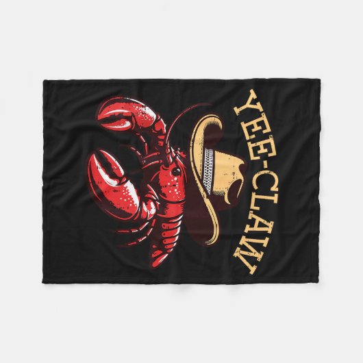 Crawfish Cowboy Yee Claw Crayfish Lobster Men Boys Fleece Deken (Voorkant (Horizontaal))