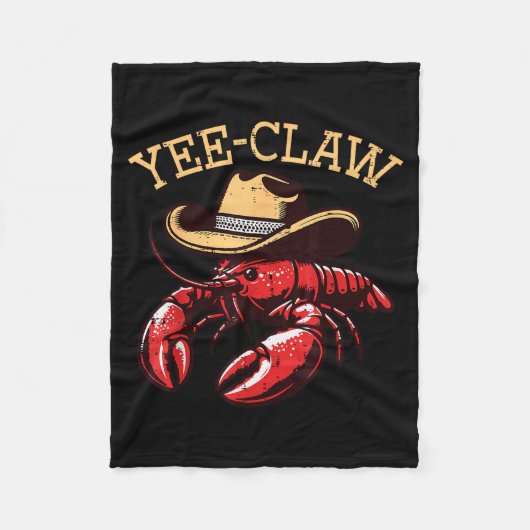 Crawfish Cowboy Yee Claw Crayfish Lobster Men Boys Fleece Deken (Voorkant)