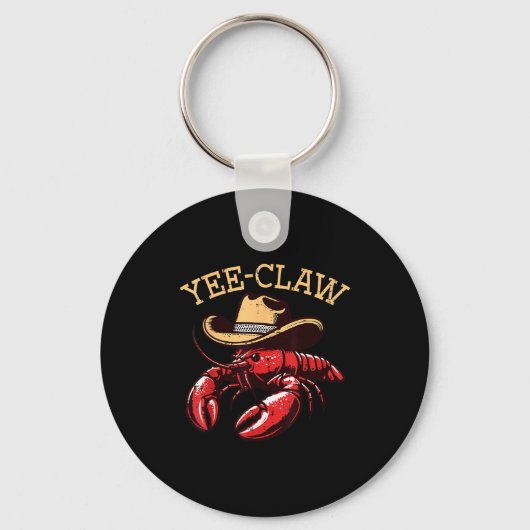 Crawfish Cowboy Yee Claw Crayfish Lobster Men Boys Sleutelhanger (Voorkant)