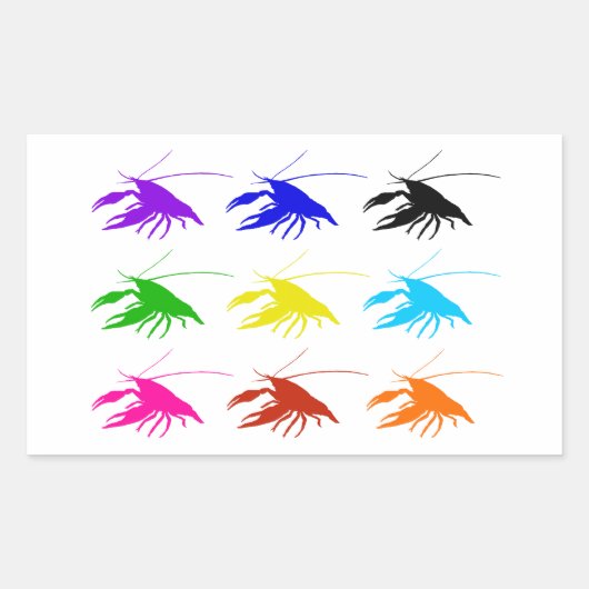 Crawfish (Crayfish) Rechthoekige Sticker (Voorkant)