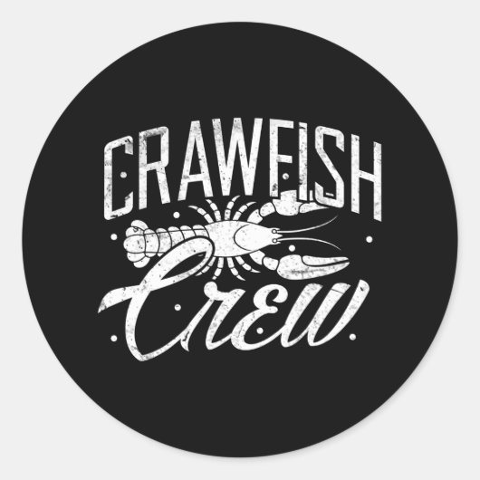Crawfish Crew Cajun Boil Crayfish Festival Feest Ronde Sticker (Voorkant)