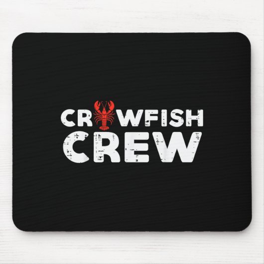 Crawfish Crew Funny Crayfish Cajun Matching Men Wo Muismat (Voorkant)