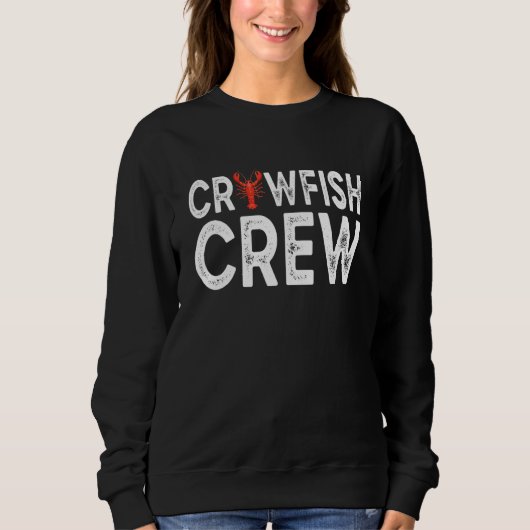 Crawfish Crew Funny Mardi Gras Kids Men Women Cost Trui (Voorkant)