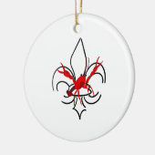 Crawfish en Fleur de Lis Metal Art Keramisch Ornament (Links)