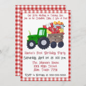 Crawfish First Birthday Party - Kind Crawfish Boil Kaart (Voorkant / Achterkant)