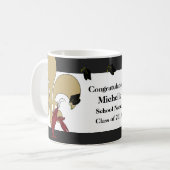 Crawfish Fleur de Lis Afstuderen Black Gold Koffiemok (Voorkant links)