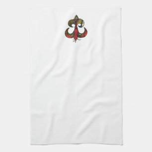 Crawfish Fleur De Lis Dish Towel Theedoek