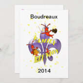 Crawfish Fleur de Lis Family Reunion Kaart (Voorkant / Achterkant)