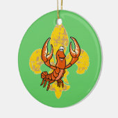 Crawfish Fleur De Lis Keramisch Ornament (Links)