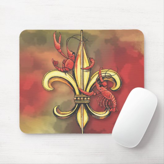 Crawfish Fleur De Lis Muismat (Met muis)