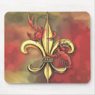 Crawfish Fleur De Lis Muismat