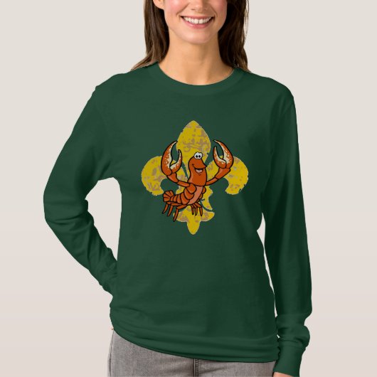 Crawfish Fleur De Lis T-shirt (Voorkant)