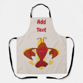 Crawfish Fleur De Lis, tekst bewerken en toevoegen Schort (Voorkant)