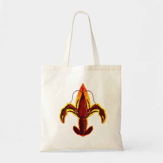 Crawfish Flyer De Lis Handbag Tote Bag (Voorkant)