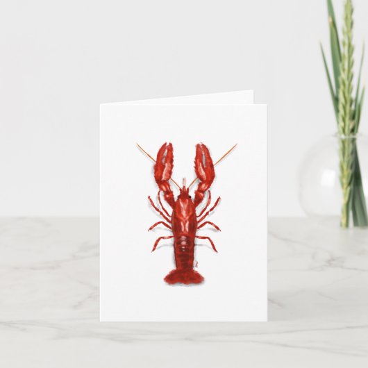 Crawfish Folded Note Kaart (Voorkant)