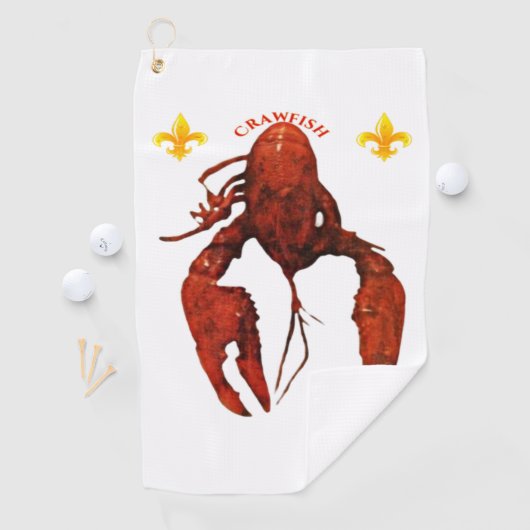 Crawfish Golf Towel Golfhanddoek (Insitu)