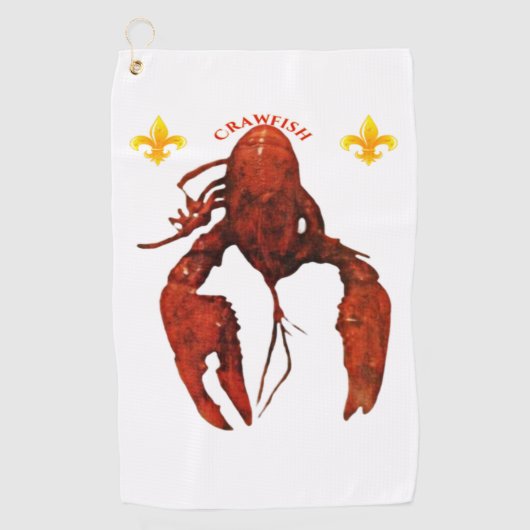 Crawfish Golf Towel Golfhanddoek (Voorkant)
