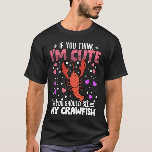 Crawfish Heart Valentine's Day Animal For Womens K T-shirt (Voorkant)