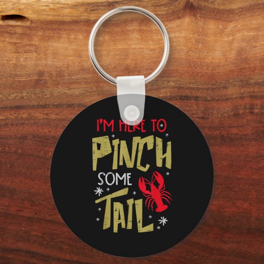 Crawfish Here To Nch Tail Lobster Crayfish Men Wom Sleutelhanger (Voorkant)