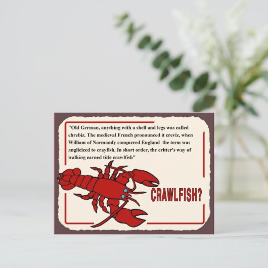 Crawfish History Briefkaart (Staand voorkant)
