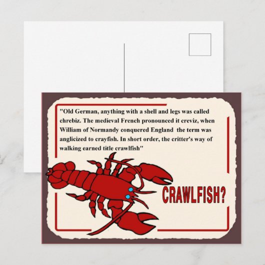 Crawfish History Briefkaart (Voorkant / Achterkant)