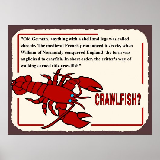 Crawfish History, wat is de naam? Poster (Voorkant)