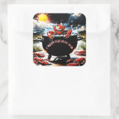 Crawfish Hot Tub Vierkante Sticker (Tas)