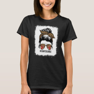 Crawfish Junkie Leopard Messy Bun Crawfish Boil C T-shirt