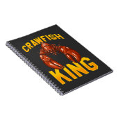 Crawfish King Quote Seafood Foodie Notitieboek (Rechterzijde)