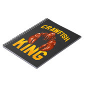 Crawfish King Quote Seafood Foodie Notitieboek (Linkerzijde)