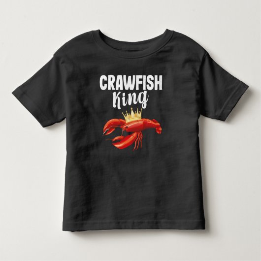 Crawfish King Zee Food Restaurant Lover Kinder Shirts (Voorkant)