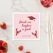 Crawfish Klasse van 2025 Roze Graduation Party Servet (Insitu)