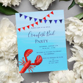 Crawfish kogelpartij kreeft zee begrotingsuitnodig