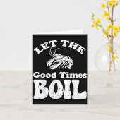 Crawfish Let Good Times Boil Funny Crayfish Men Wo Kaart (Gele Bloem)