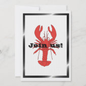 Crawfish/Lobster Boil Birthday Party Invite Kaart (Achterkant)