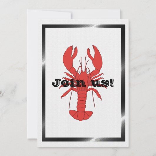 Crawfish/Lobster Boil Birthday Party Invite Kaart (Achterkant)