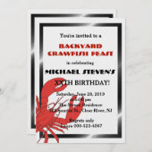 Crawfish/Lobster Boil Birthday Party Invite Kaart (Voorkant / Achterkant)