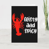 Crawfish Lobster Feisty And Scy Crayfish Men Women Kaart (Voorkant)