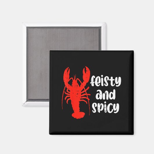 Crawfish Lobster Feisty And Scy Crayfish Men Women Magneet (Voorkant / Achterkant)