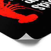 Crawfish Lobster Feisty And Scy Crayfish Men Women Poster (Hoek)