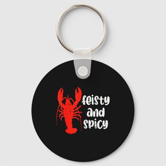 Crawfish Lobster Feisty And Scy Crayfish Men Women Sleutelhanger (Voorkant)