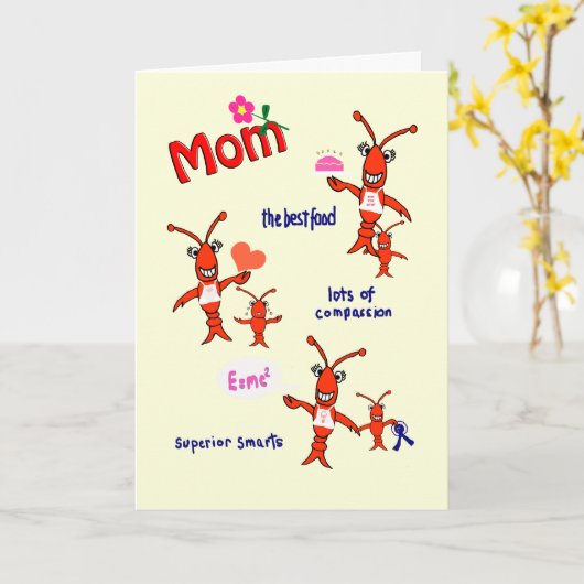 Crawfish/Lobster Kaart (Gele Bloem)