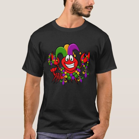 Crawfish Mardi Gras Tee Jester Lobster Crayfish Fa T-shirt (Voorkant)