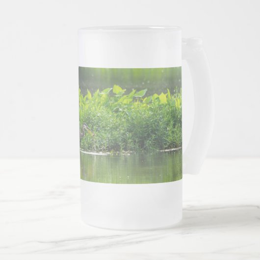 Crawfish Medium Time Frosted Glass Beer Mok (Voorkant rechts)