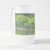 Crawfish Medium Time Frosted Glass Beer Mok (Voorkant links)