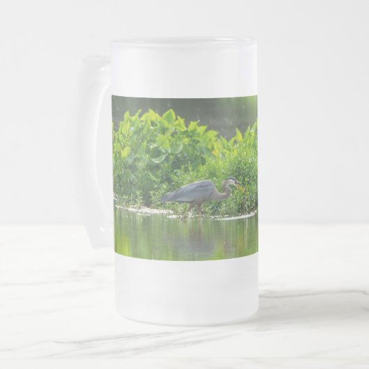 Crawfish Medium Time Frosted Glass Beer Mok (Voorkant links)