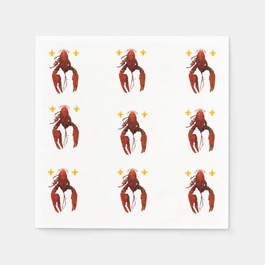 Crawfish Napkins Servet (Voorkant)