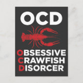 Crawfish OCD Obsessief Crawfish Disorder Zee Briefkaart (Voorkant)