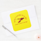 Crawfish ontwerp vierkante sticker (Envelop)